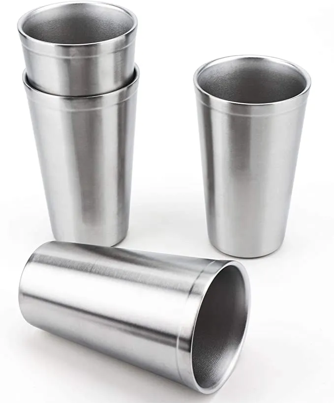 Cupe vintage din oțel inoxidabil