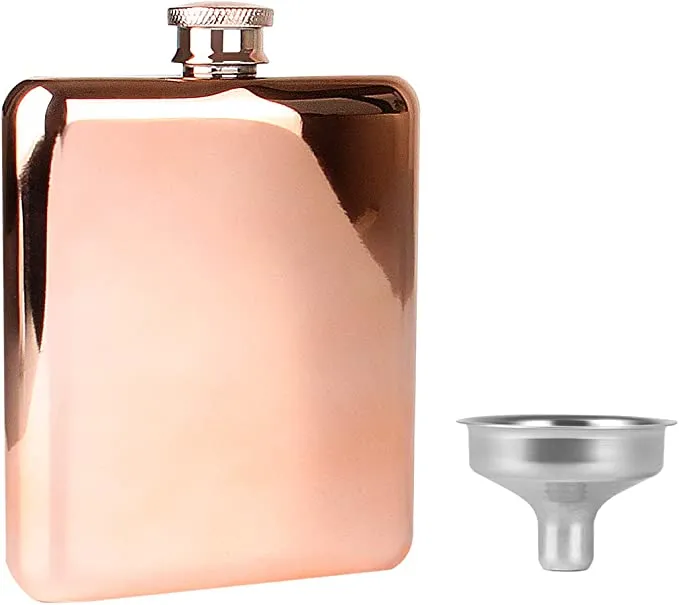 Balon de șold din oțel inoxidabil din aur roz