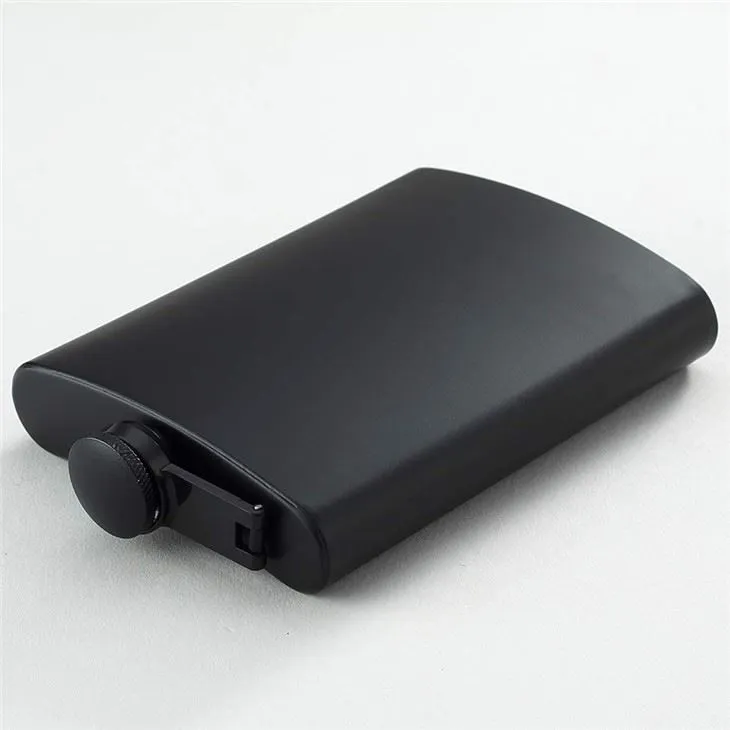 Oțel inoxidabil 6oz de șold negru de șold